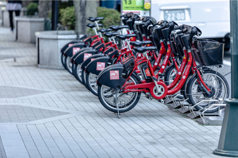 Riding electrically powerassisted bicycles (ebikes) in central Tokyo