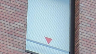 What is the red triangle on the window? | Japanese architectural design standards