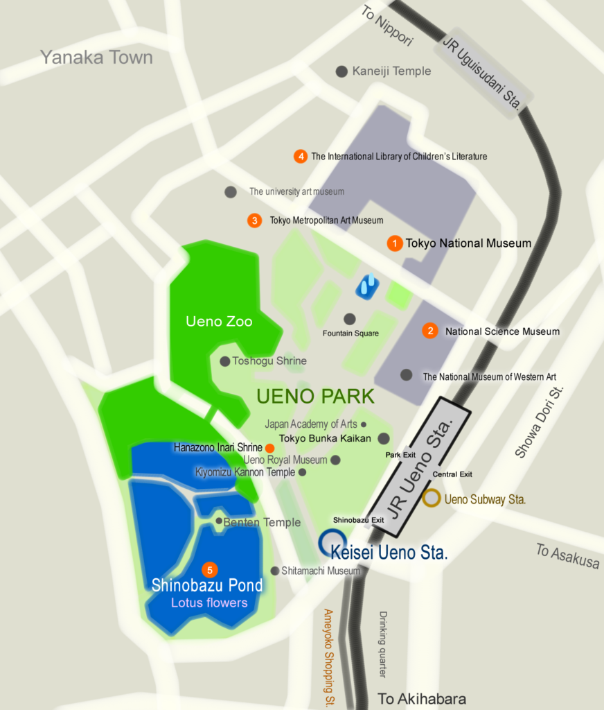 Ueno Park Map