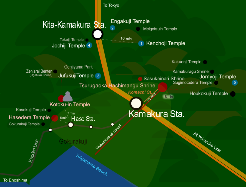 鎌倉観光スポットマップ